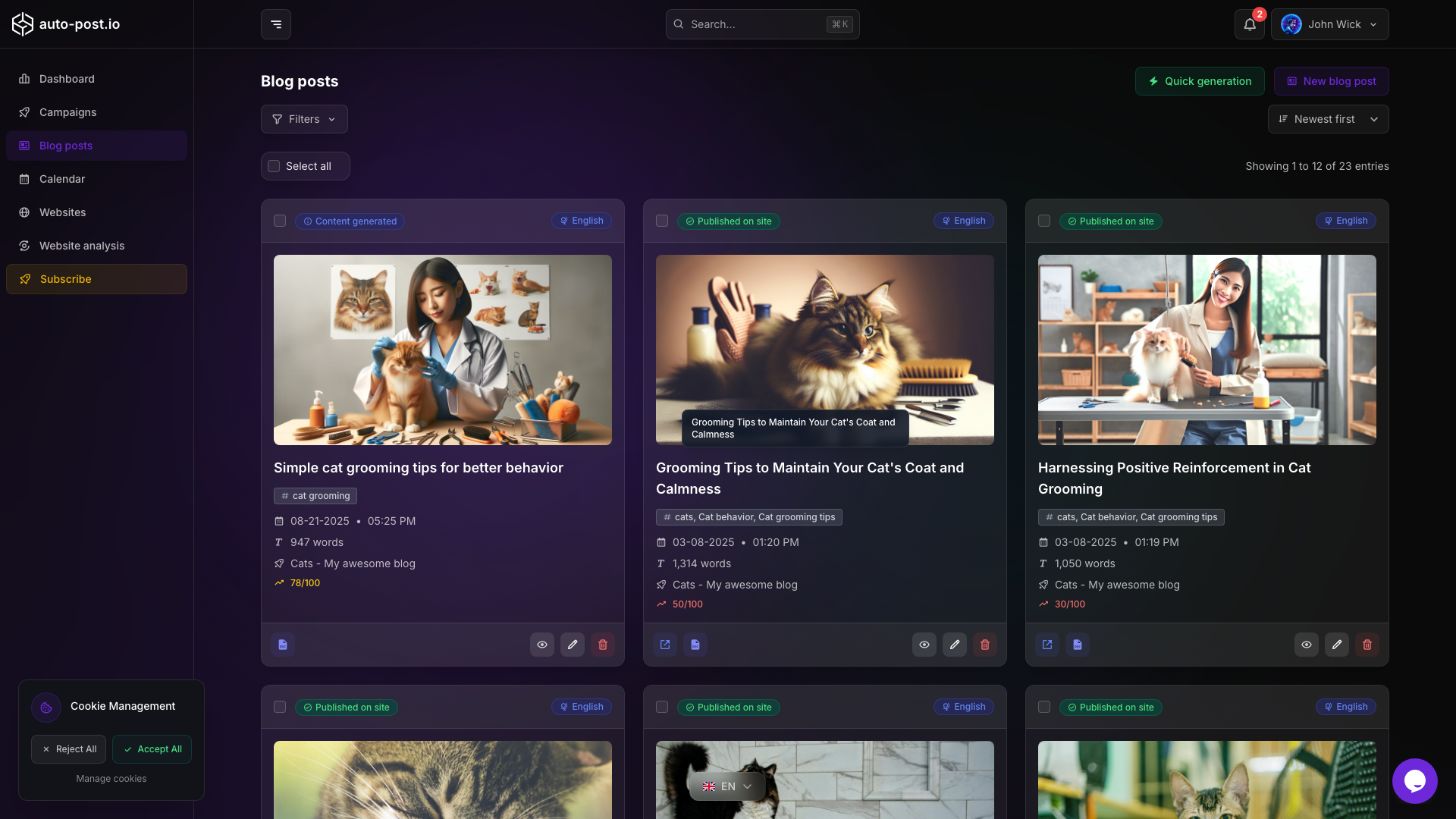 Articles de blog - auto-post.io