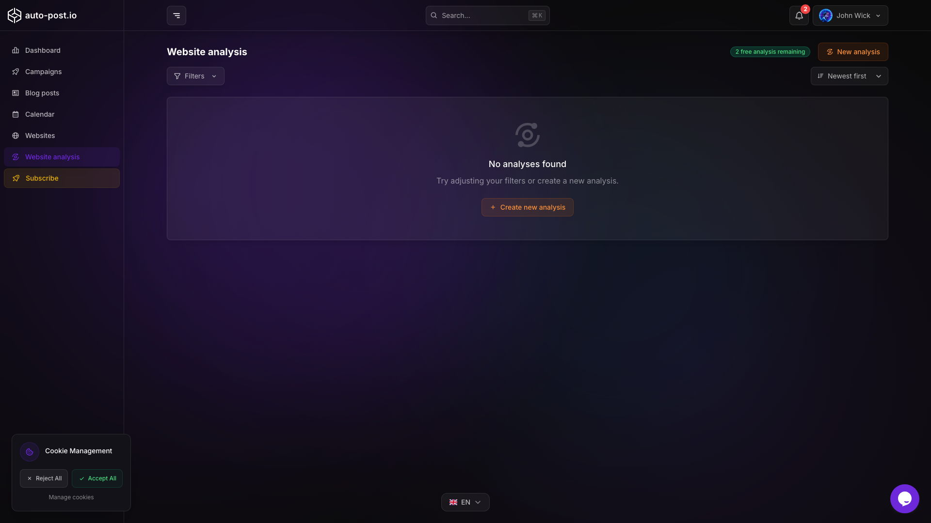 Website Analysis - auto-post.io